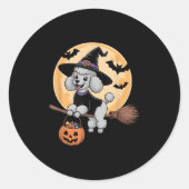 Odle Witch Pet Pompoen Halloween Kostuum Mannen Vr Ronde Sticker (Voorkant)