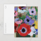 Odlion Redon prachtige gloeiende bloemen CC1253 Briefkaart (Voorkant / Achterkant)