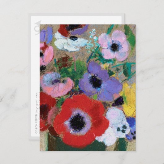 Odlion Redon prachtige gloeiende bloemen CC1253 Briefkaart (Voorkant / Achterkant)