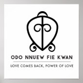 Odo Nnyew Fie Kwan | Macht liefdessymbool Poster (Voorkant)