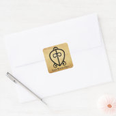 Odo Nnyew Fie Kwan | Macht liefdessymbool Vierkante Sticker (Envelop)
