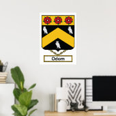 Odom Family Crest Poster (Thuiskantoor)