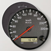 Odometer COLOSSAL-snelheidsmeter, 6-inch pinknoppe Ronde Button 6,0 Cm (Voorkant /achterkant)