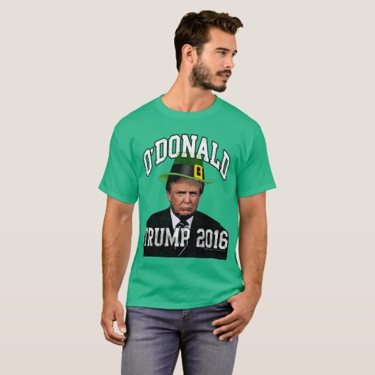 O'Donald Trump 2016 Funny Irish St Patricks Day T-shirt (Voorkant volledig)