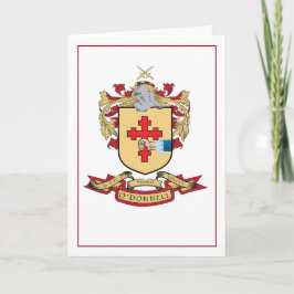 O'Donnell Family Crest Blank Wenskaart 5x7 Kaart
