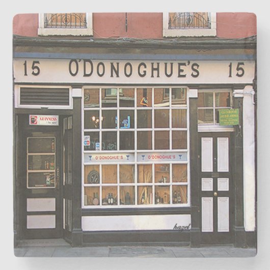 O'Donoghue's Pub, Dublin, Iers Onderzetter. Stenen Onderzetter (Voorkant)