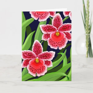 Odontoglossum Orchid Flowers Card Feestdagen Kaart