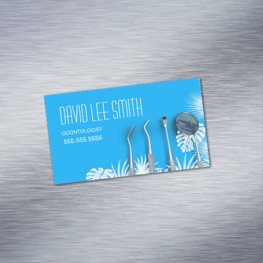 Odontoloog tandarts magnetisch visitekaartje (Voorbeeld)