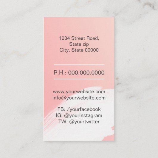 Odontoloog tandtandheelkundig Visitekaartje (Achterkant)