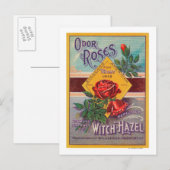 Odor Rozen Witch-Hazel LabelFrankfort, NY Briefkaart (Voorkant / Achterkant)