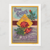 Odor Rozen Witch-Hazel LabelFrankfort, NY Briefkaart (Voorkant)
