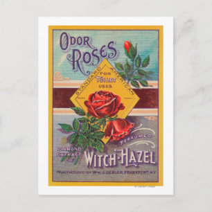 Odor Rozen Witch-Hazel LabelFrankfort, NY Briefkaart