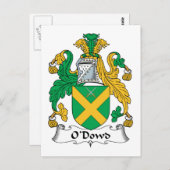 O'Dowd Family Crest Briefkaart (Voorkant / Achterkant)