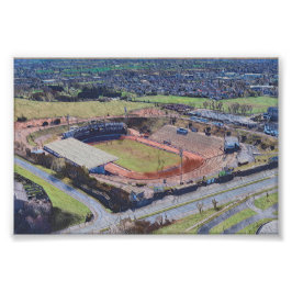 Odsal Stadium, Bradford Aerial Art Foto Afdruk
