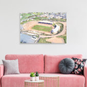 Odsal Stadium, Bradford Aerial Artwork Canvas Afdruk (Insitu (Woonkamer))
