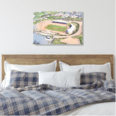 Odsal Stadium, Bradford Aerial Artwork Canvas Afdruk (Insitu (Slaapkamer))