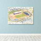 Odsal Stadium, Bradford Aerial Artwork Canvas Afdruk (Insitu (Houten vloer))