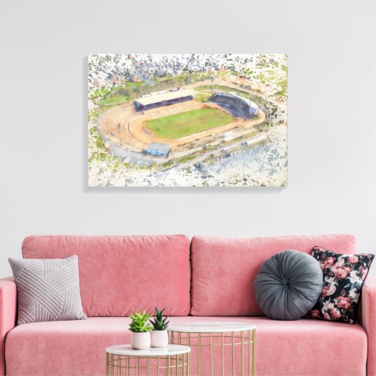 Odsal Stadium, Bradford Aerial Artwork Canvas Afdruk (Insitu (Woonkamer))