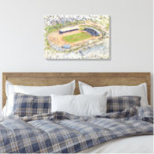 Odsal Stadium, Bradford Aerial Artwork Canvas Afdruk (Insitu (Slaapkamer))