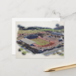Odsal Stadium, Bradford Aerial Artwork Postcard Briefkaart