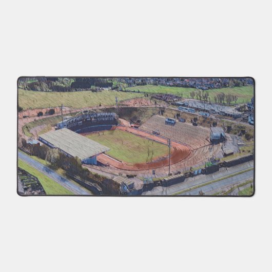 Odsal Stadium, Bradford Aerial Artwork Postcard Bureaumat (Voorkant)