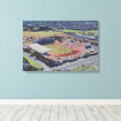 Odsal Stadium, Bradford Aerial Artwork Postcard Canvas Afdruk (Insitu (Houten vloer))