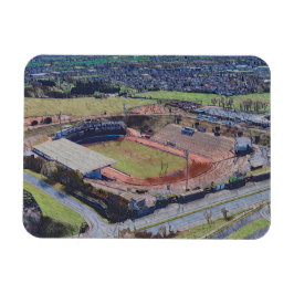 Odsal Stadium, Bradford Aerial Artwork Postcard Magneet