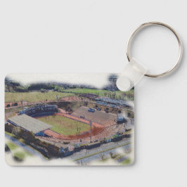 Odsal Stadium, Bradford Aerial Artwork Postcard Sleutelhanger
