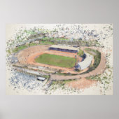 Odsal Stadium, Bradford Aerial Artwork Poster (Voorkant)
