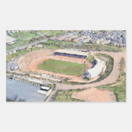 Odsal Stadium, Bradford Aerial Artwork Rechthoekige Sticker
