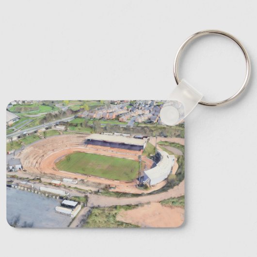 Odsal Stadium, Bradford Aerial Artwork Sleutelhanger (Voorkant)