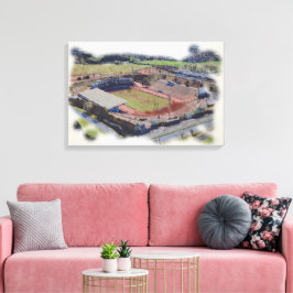 Odsal Stadium, Bradford Lucht Kunst Canvas Afdruk