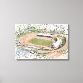 Odsal Stadium, Bradford Lucht Kunst Canvas Afdruk