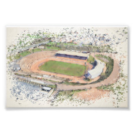 Odsal Stadium, Bradford Lucht Kunst Foto Afdruk