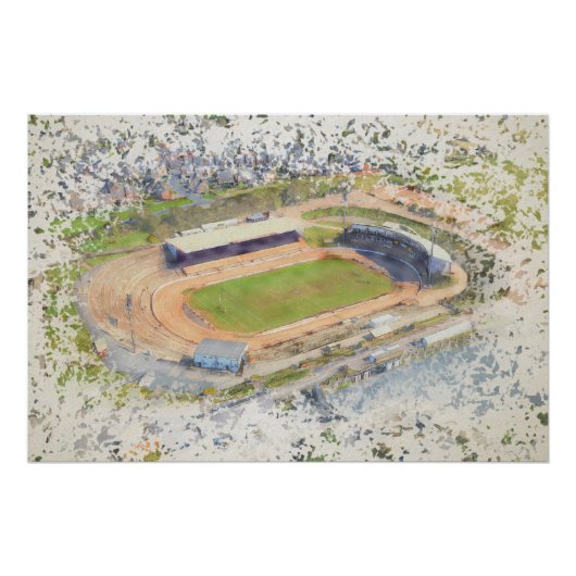 Odsal Stadium, Bradford Lucht Kunst Perfect Poster (Voorkant)