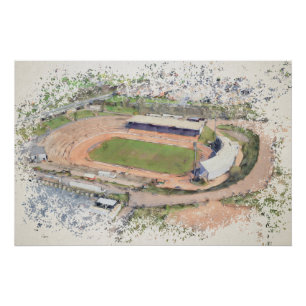 Odsal Stadium, Bradford Lucht Kunst Perfect Poster
