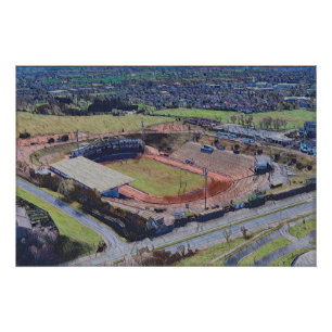 Odsal Stadium, Bradford Lucht Kunst Perfect Poster