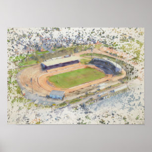 Odsal Stadium, Bradford Lucht Kunst Poster
