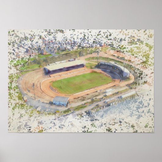 Odsal Stadium, Bradford Lucht Kunst Poster (Voorkant)