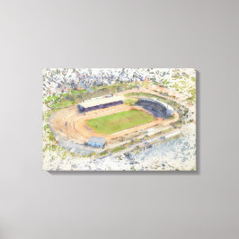 Odsal Stadium, Bradford Luchtfoto Kunst Canvas Afdruk