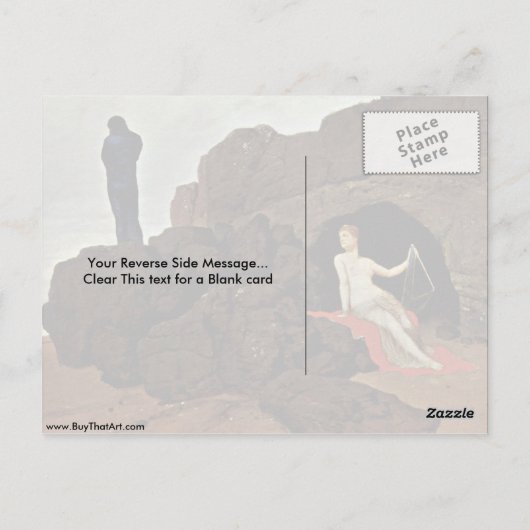 Odysseus en Calypso door Arnold Bocklin Briefkaart (Achterkant)