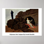 Odysseus en Calypso door Arnold Bocklin Poster (Voorkant)