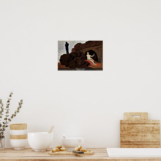 Odysseus en Calypso door Böcklin Arnold Poster (Keuken)