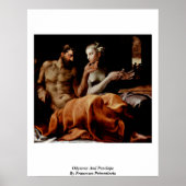 Odysseus en Penelope van Francesco Primaticcio Poster (Voorkant)