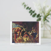 Odysseus in de grot van Polyphemus door Jacob Jord Briefkaart (Staand voorkant)