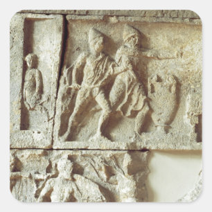 Odysseus ontdekt de koffers van zijn vrouw vierkante sticker