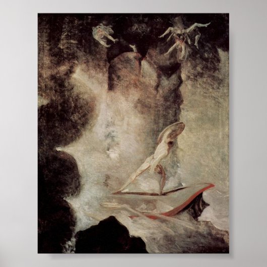 Odysseus voor Scylla en Charybdis Poster (Voorkant)