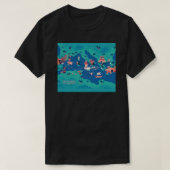 Odyssey Map - The Journey of Odysseus Throw Blanke T-shirt (Design voorkant)
