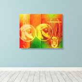 Odyssey van Homer, met platte doek Canvas Afdruk (Insitu (Houten vloer))