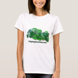 OdysseySeaGlass.com Green Zee Glass w Logo T-shirt